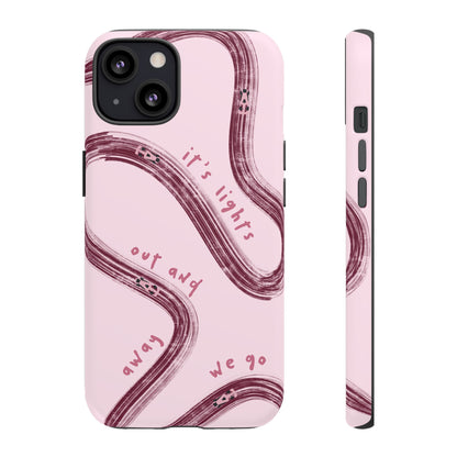 Pink Lights Out F1 Phone Case Design, Trendy F1 Gift, Formula 1 Gift, Cute F1 Phone Case, Unique Formula One Phone Case