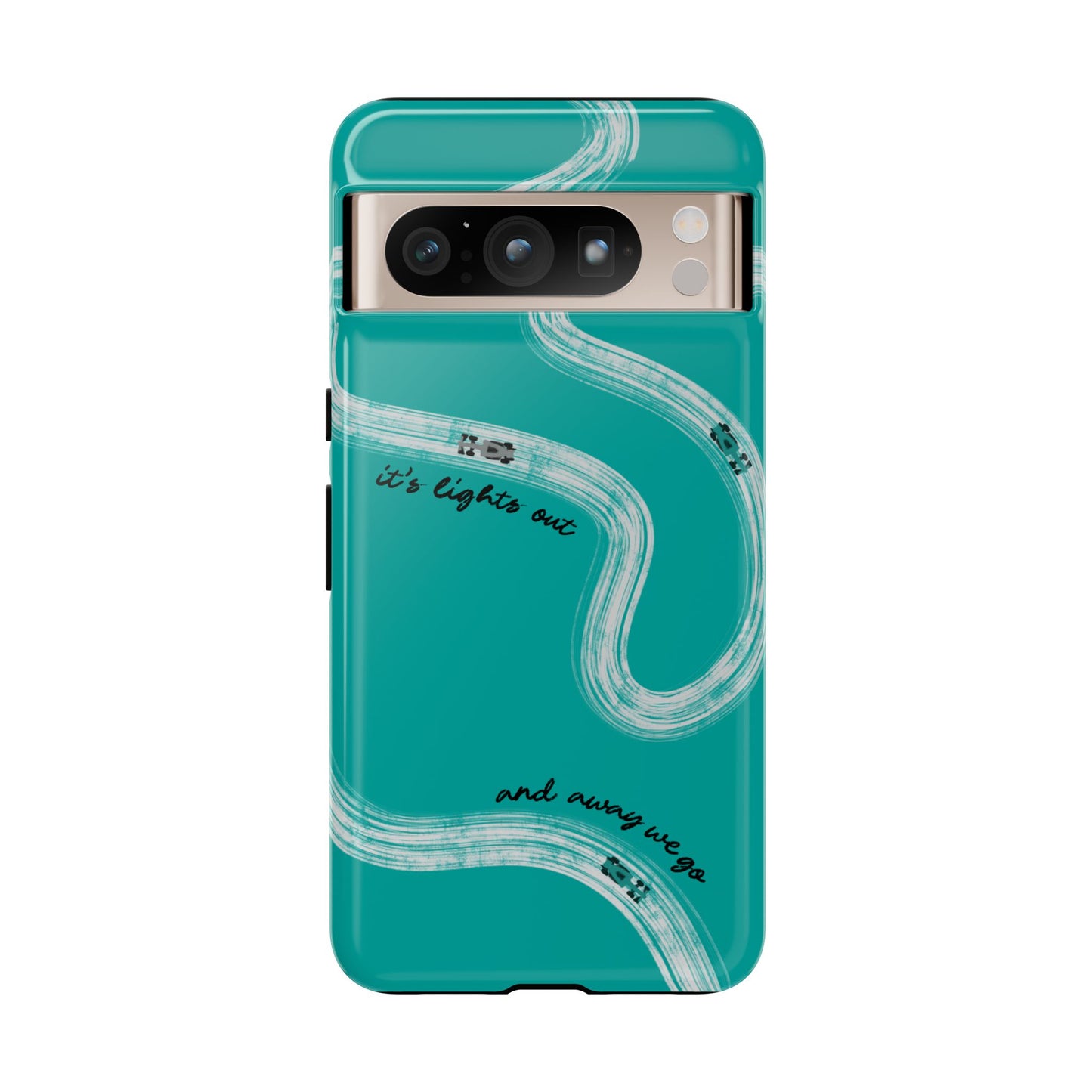 Mercedes F1 Phone Case Painted "its lights out and away we go", Trendy F1 Gift, Formula 1 Gift, Cute F1 Phone Case