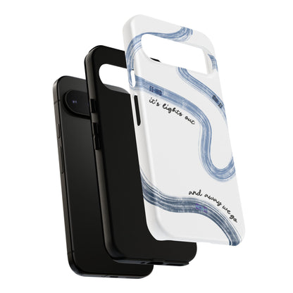F1 Phone Case Blue Painted "its lights out and away we go", Trendy F1 Gift, Formula 1 Gift, Cute F1 Phone Case, Gift for F1 Fans