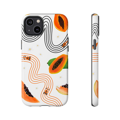 F1 McLaren and Papaya Phone Case , Trendy F1 Gift, Formula 1 Gift, Cute Fruit F1 Phone Case, Unique Phone Case