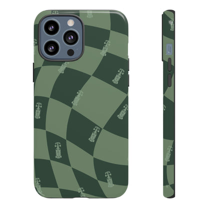 F1 Phone Case Green Checkerboard Design, Trendy F1 Gift, Formula 1 Gift, Cute F1 Phone Case, Unique Formula One Phone Case