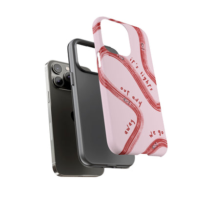 Pink and Red Lights Out F1 Phone Case Design, Trendy F1 Gift, Formula 1 Gift, Cute F1 Phone Case, Unique Formula One Phone Case