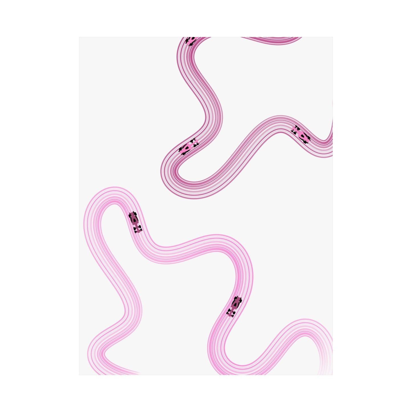 Pink F1 Matte Vertical Poster | Formula 1 Art Print (US SIZING)