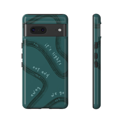 Teal Lights Out F1 Phone Case Design, Trendy F1 Gift, Formula 1 Gift, Cute F1 Phone Case, Unique Formula One Phone Case
