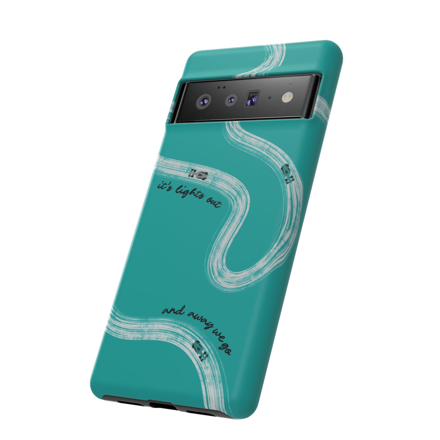 Mercedes F1 Phone Case Painted "its lights out and away we go", Trendy F1 Gift, Formula 1 Gift, Cute F1 Phone Case