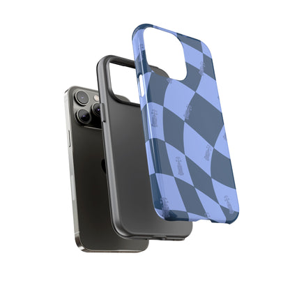 F1 Phone Case Blue Checkerboard Design, Trendy F1 Gift, Formula 1 Gift, Cute F1 Phone Case, Unique Formula One Phone Case