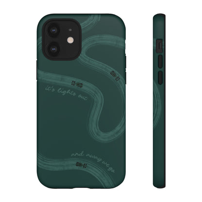 F1 Phone Case Monochrome Green Painted "its lights out and away we go", Trendy F1 Gift, Formula 1 Gift, Cute F1 Phone Case, Phone Case