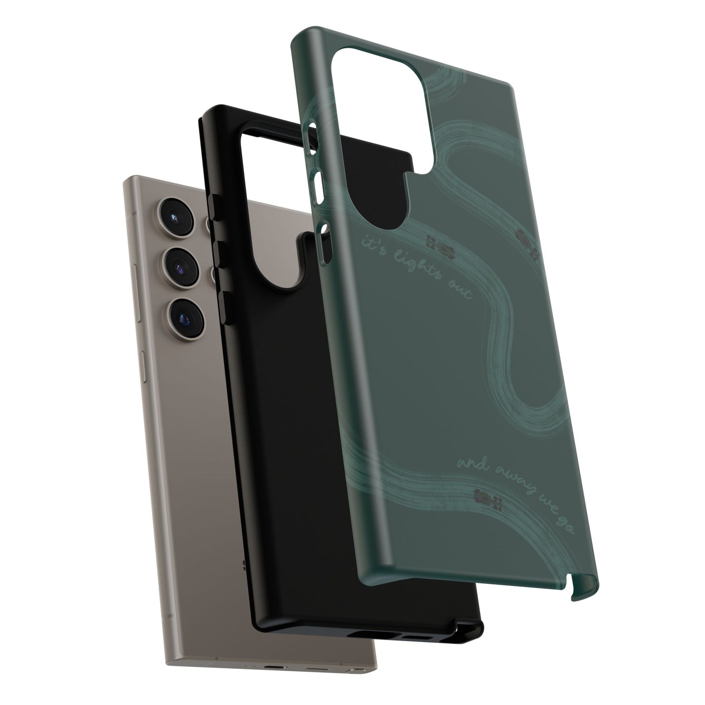 F1 Phone Case Monochrome Green Painted "its lights out and away we go", Trendy F1 Gift, Formula 1 Gift, Cute F1 Phone Case, Phone Case