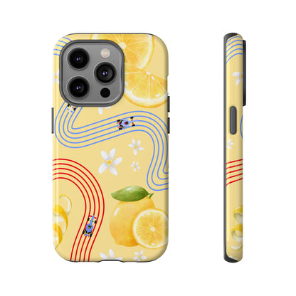Yellow F1 Racing Bulls and Lemons Phone Case, Trendy F1 Gift, Formula 1 Gift, Cute Fruit F1 Phone Case, Unique Phone Case
