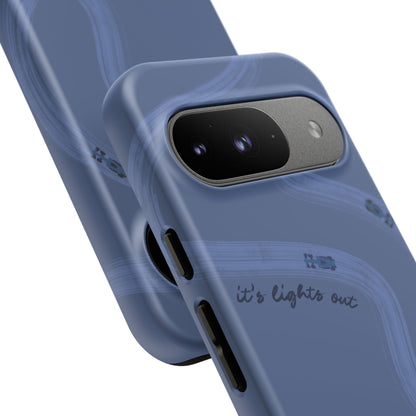 F1 Phone Case Monochrome Dark Blue Painted "its lights out and away we go", Trendy F1 Gift, Formula 1 Gift, Cute F1 Phone Case, Phone Case