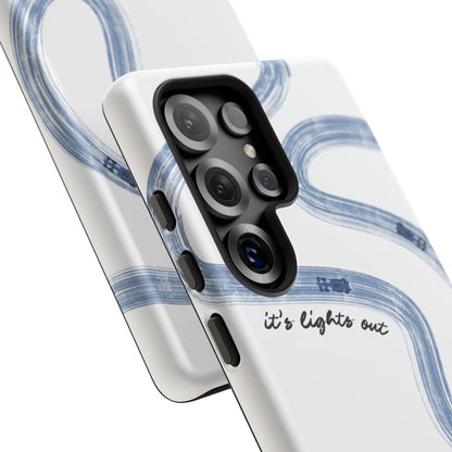 F1 Phone Case Blue Painted "its lights out and away we go", Trendy F1 Gift, Formula 1 Gift, Cute F1 Phone Case, Gift for F1 Fans