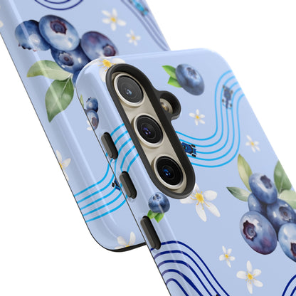 Blue F1 Williams and Blueberries Phone Case, Trendy F1 Gift, Formula 1 Gift, Cute Fruit F1 Phone Case, Unique Phone Case