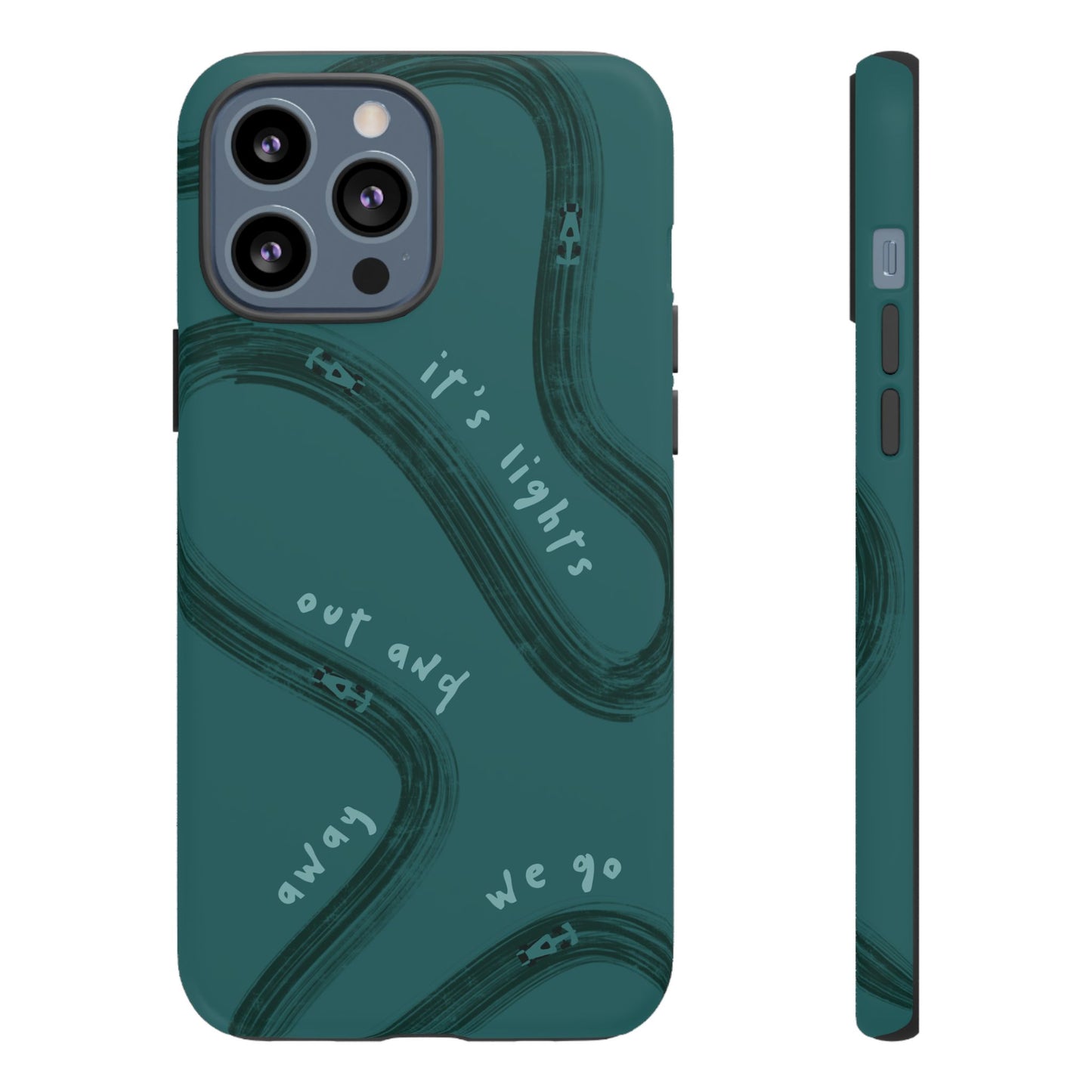 Teal Lights Out F1 Phone Case Design, Trendy F1 Gift, Formula 1 Gift, Cute F1 Phone Case, Unique Formula One Phone Case