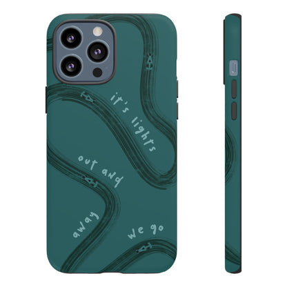 Teal Lights Out F1 Phone Case Design, Trendy F1 Gift, Formula 1 Gift, Cute F1 Phone Case, Unique Formula One Phone Case