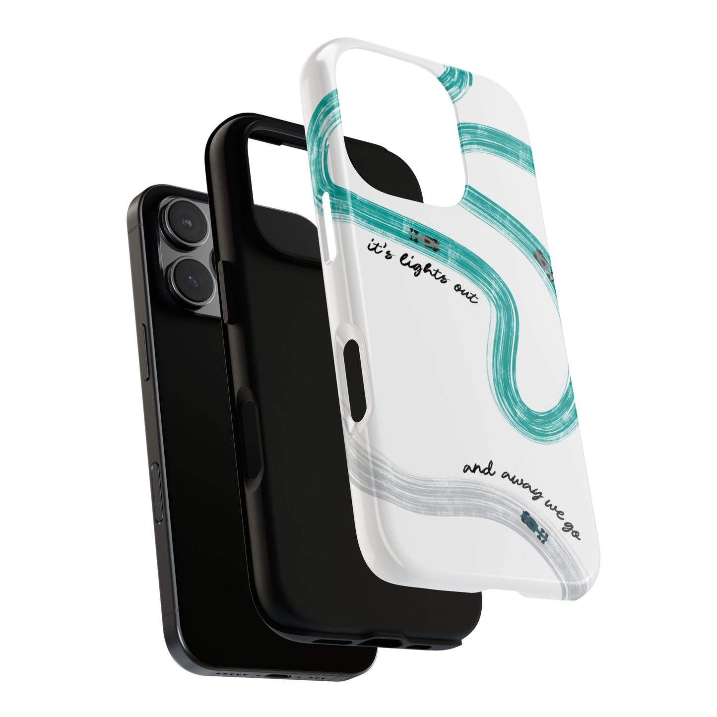 Mercedes F1 Phone Case Painted "its lights out and away we go", Trendy F1 Gift, Formula 1 Gift, Cute F1 Phone Case