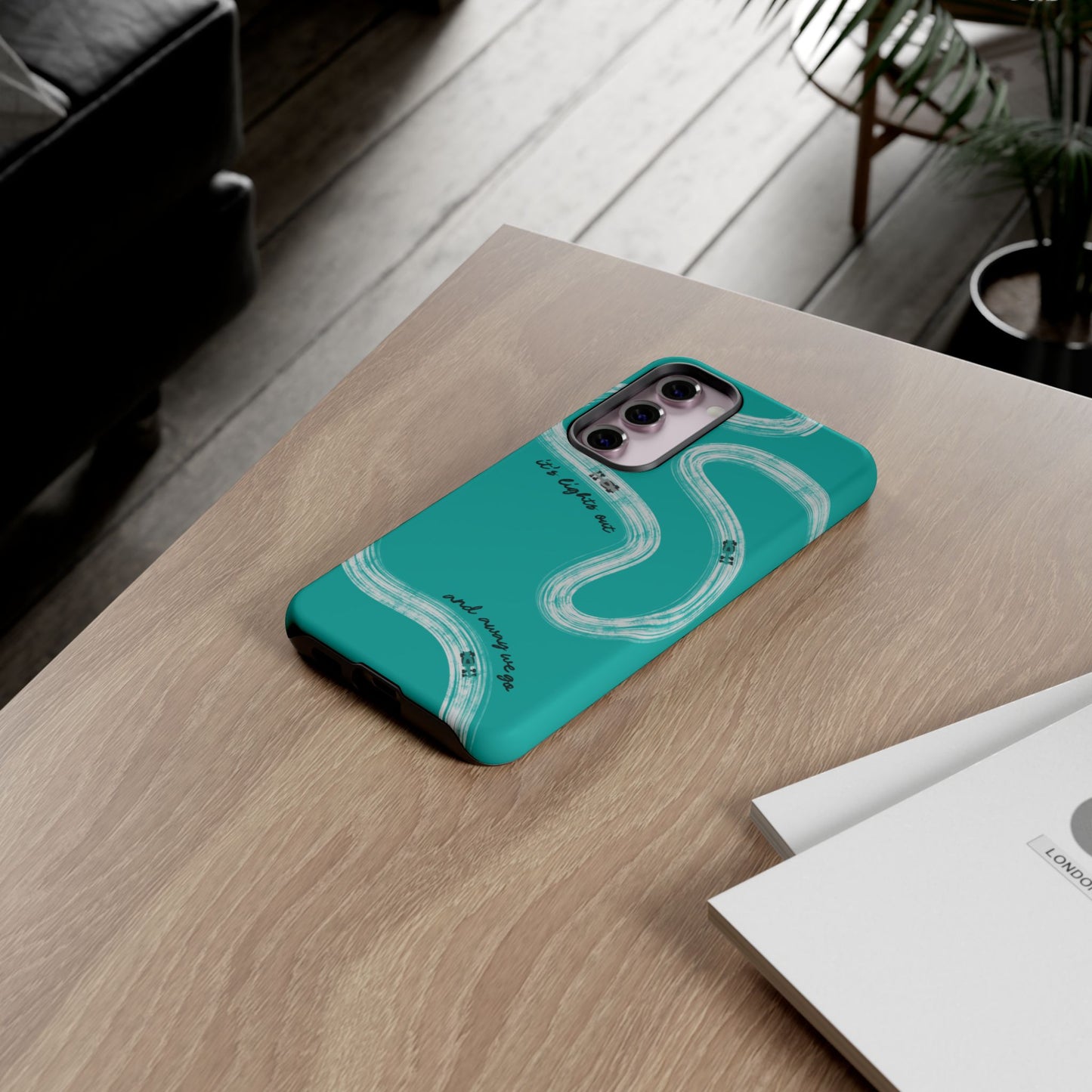 Mercedes F1 Phone Case Painted "its lights out and away we go", Trendy F1 Gift, Formula 1 Gift, Cute F1 Phone Case