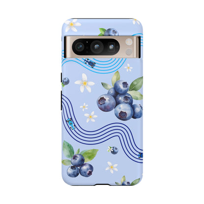 Blue F1 Williams and Blueberries Phone Case, Trendy F1 Gift, Formula 1 Gift, Cute Fruit F1 Phone Case, Unique Phone Case