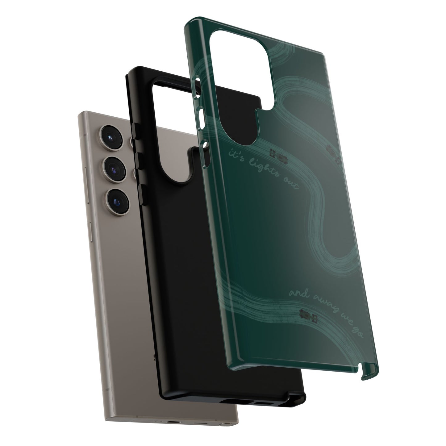 F1 Phone Case Monochrome Green Painted "its lights out and away we go", Trendy F1 Gift, Formula 1 Gift, Cute F1 Phone Case, Phone Case