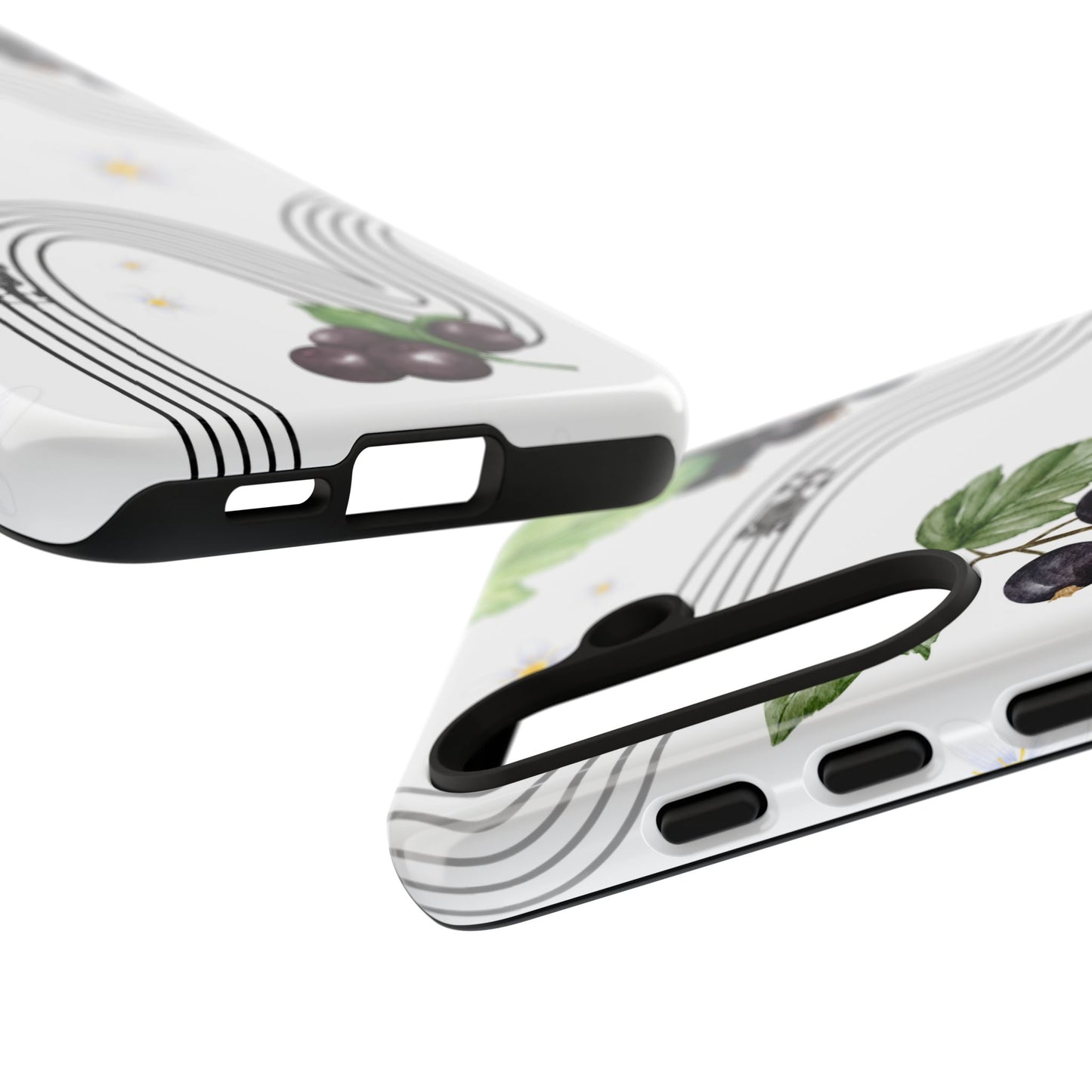 F1 Cadillac and Black Currants Phone Case, Trendy F1 Gift, Formula 1 Gift, Cute Fruit F1 Phone Case, Unique Phone Case