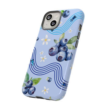 Blue F1 Williams and Blueberries Phone Case, Trendy F1 Gift, Formula 1 Gift, Cute Fruit F1 Phone Case, Unique Phone Case