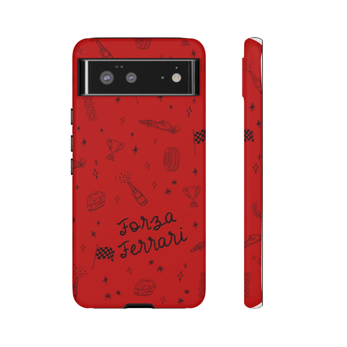 F1 Ferrari Racing Doodle "Forza Ferrari" F1 Phone Case Design