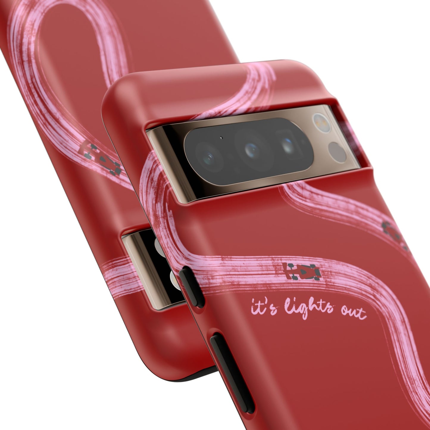 Red and Pink Lights Out F1 Phone Case Design, Trendy F1 Gift, Formula 1 Gift, Cute F1 Phone Case, Unique Formula One Phone Case
