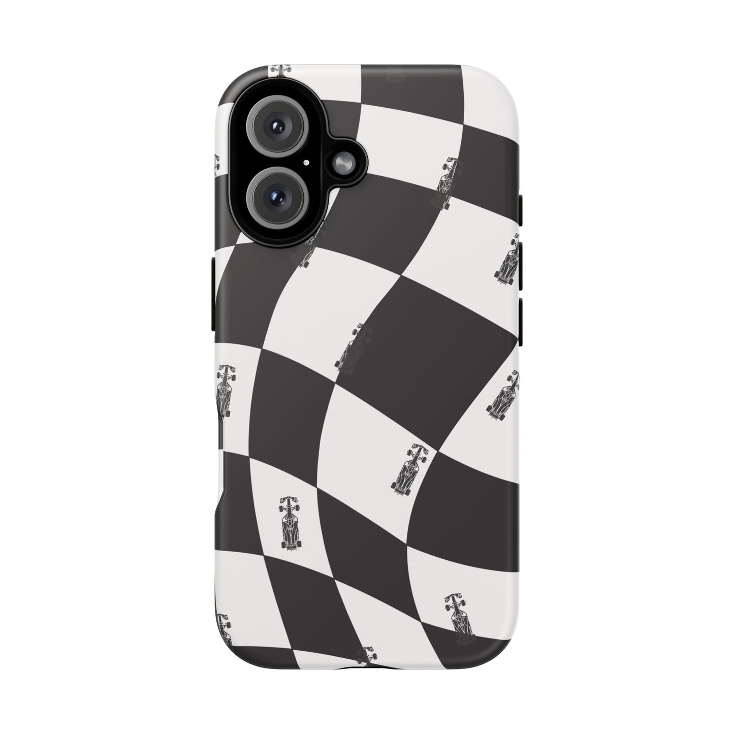 F1 Phone Case Black and White Checkered Design, Trendy F1 Gift, Formula 1 Gift, Cute F1 Phone Case, Unique Formula One Phone Case