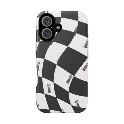 F1 Phone Case Black and White Checkered Design, Trendy F1 Gift, Formula 1 Gift, Cute F1 Phone Case, Unique Formula One Phone Case