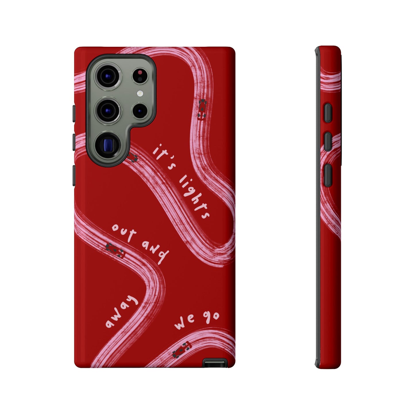 Red and Pink Lights Out F1 Phone Case Design, Trendy F1 Gift, Formula 1 Gift, Cute F1 Phone Case, Unique Formula One Phone Case