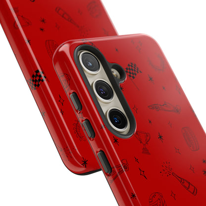 F1 Ferrari Racing Doodle "Forza Ferrari" F1 Phone Case Design