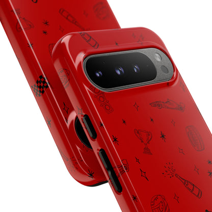 F1 Ferrari Racing Doodle "Forza Ferrari" F1 Phone Case Design