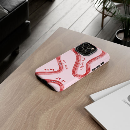 Pink and Red Lights Out F1 Phone Case Design, Trendy F1 Gift, Formula 1 Gift, Cute F1 Phone Case, Unique Formula One Phone Case