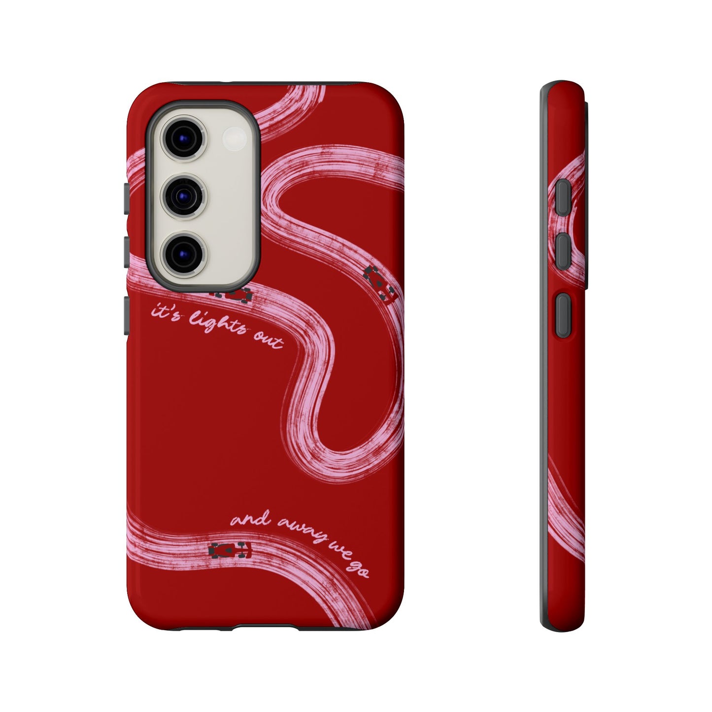 Red and Pink Lights Out F1 Phone Case Design, Trendy F1 Gift, Formula 1 Gift, Cute F1 Phone Case, Unique Formula One Phone Case