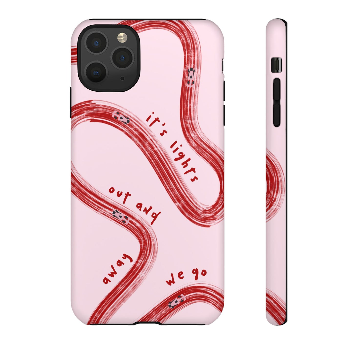 Pink and Red Lights Out F1 Phone Case Design, Trendy F1 Gift, Formula 1 Gift, Cute F1 Phone Case, Unique Formula One Phone Case
