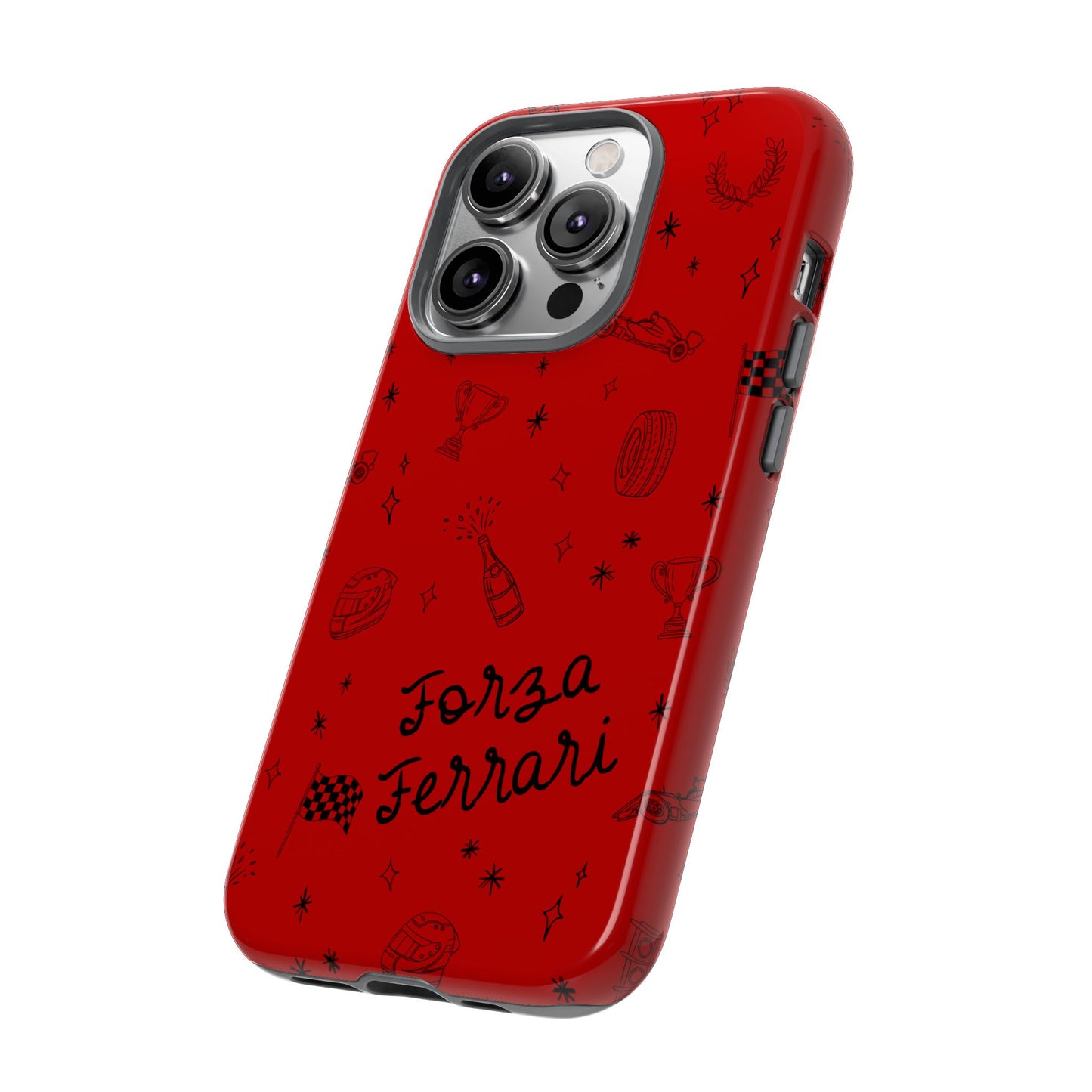 F1 Ferrari Racing Doodle "Forza Ferrari" F1 Phone Case Design
