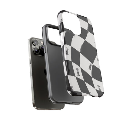 F1 Phone Case Black and White Checkered Design, Trendy F1 Gift, Formula 1 Gift, Cute F1 Phone Case, Unique Formula One Phone Case