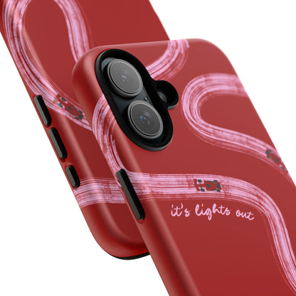 Red and Pink Lights Out F1 Phone Case Design, Trendy F1 Gift, Formula 1 Gift, Cute F1 Phone Case, Unique Formula One Phone Case