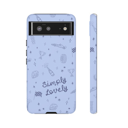 Blue Doodle "Simply Lovely" F1 Phone Case Design