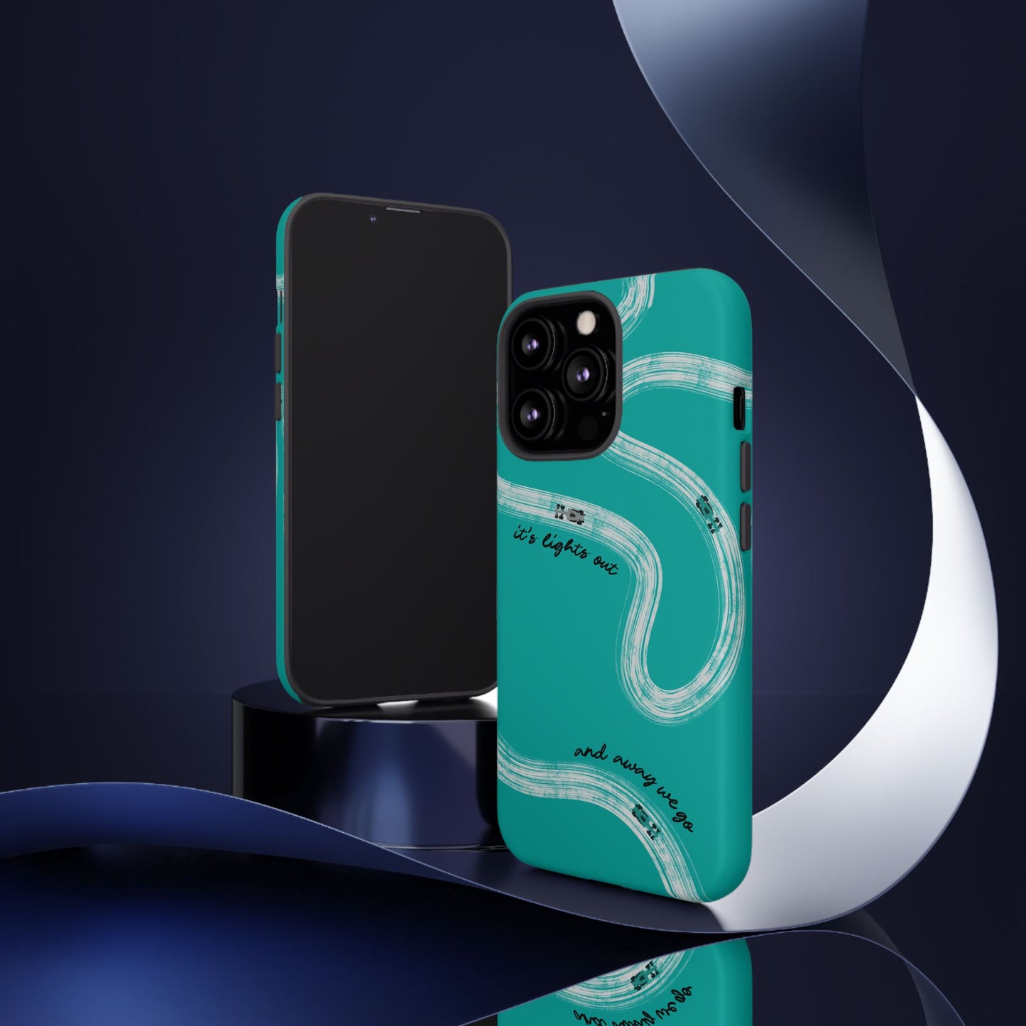 Mercedes F1 Phone Case Painted "its lights out and away we go", Trendy F1 Gift, Formula 1 Gift, Cute F1 Phone Case