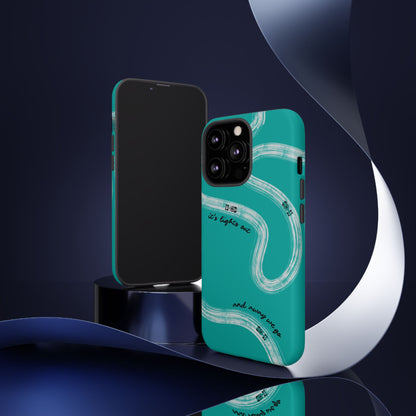 Mercedes F1 Phone Case Painted "its lights out and away we go", Trendy F1 Gift, Formula 1 Gift, Cute F1 Phone Case