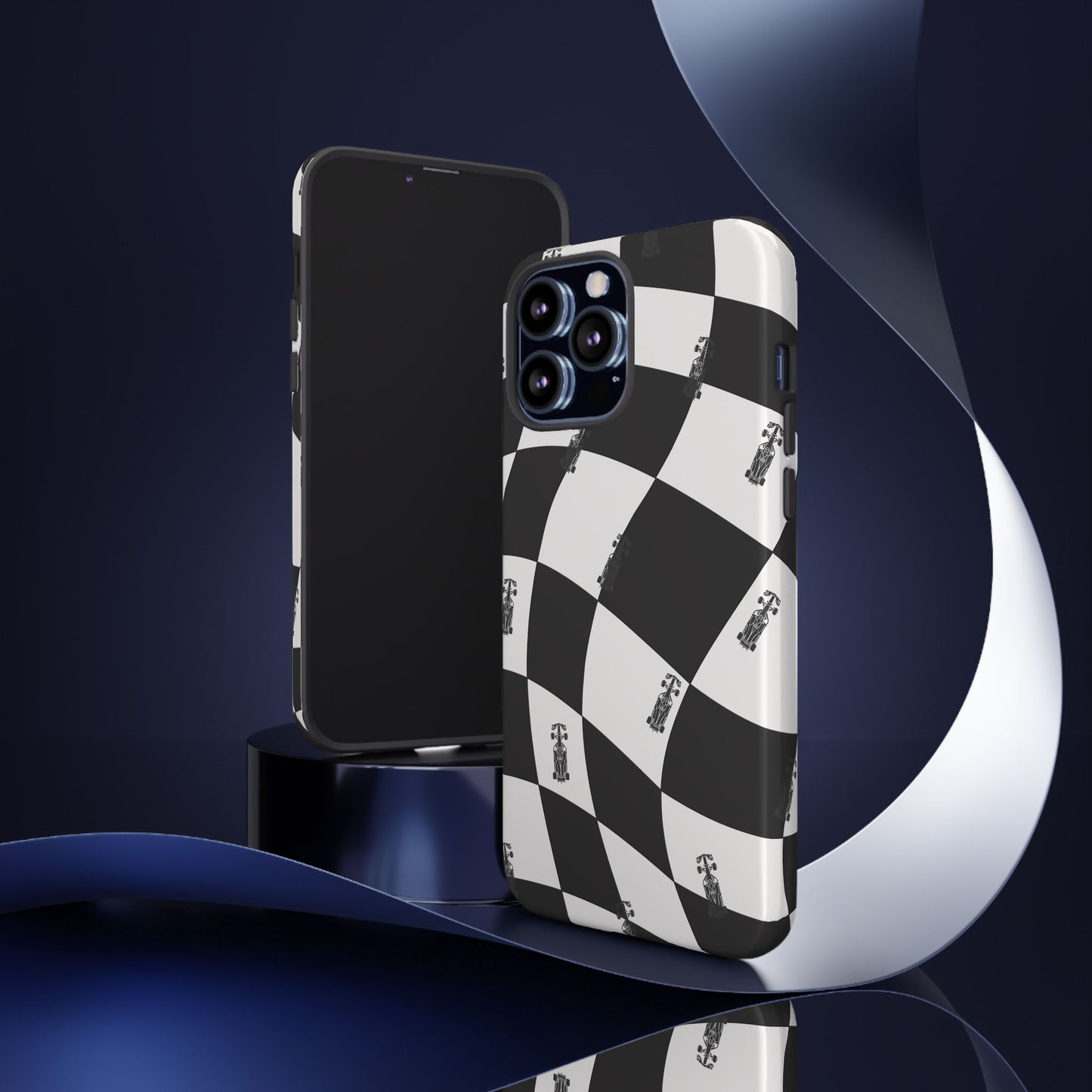 F1 Phone Case Black and White Checkered Design, Trendy F1 Gift, Formula 1 Gift, Cute F1 Phone Case, Unique Formula One Phone Case