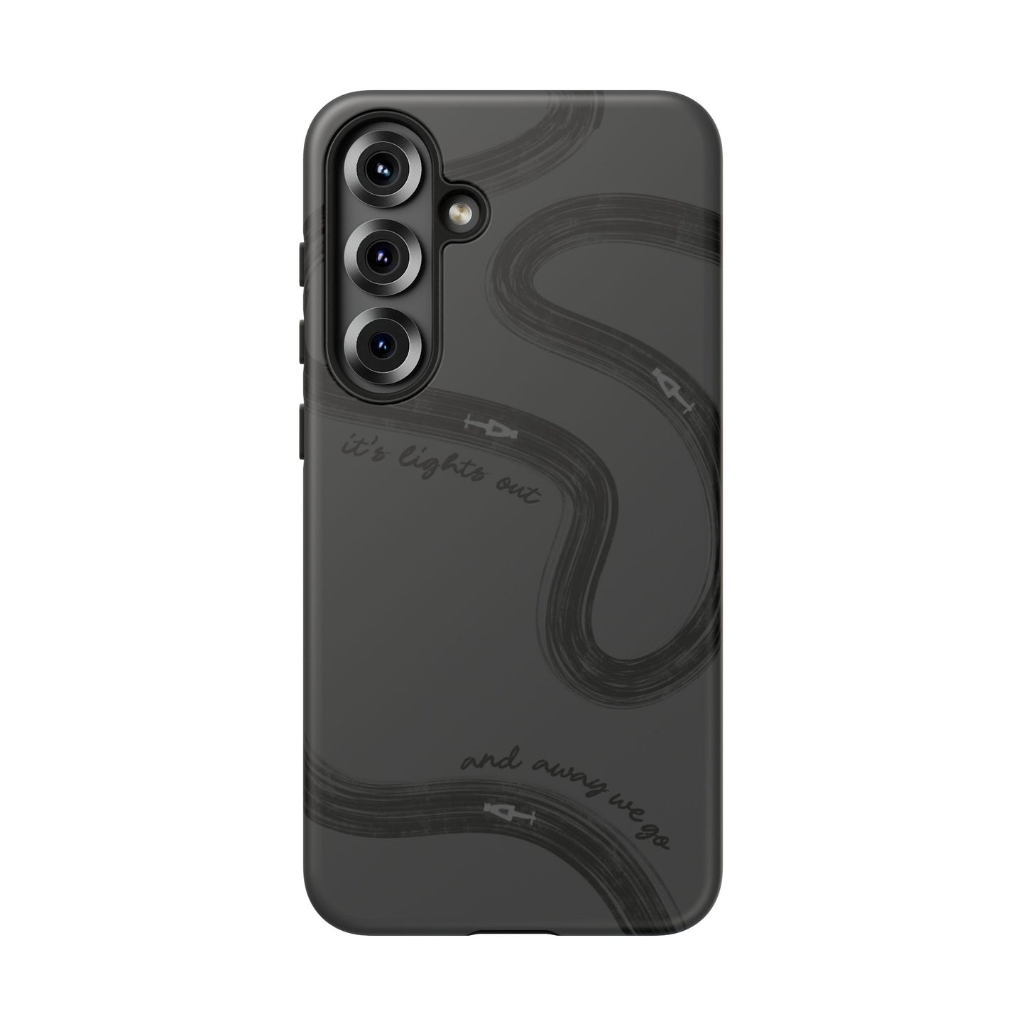 F1 Phone Case Monochrome Black Painted "its lights out and away we go", Trendy F1 Gift, Formula 1 Gift, Cute F1 Phone Case, Phone Case