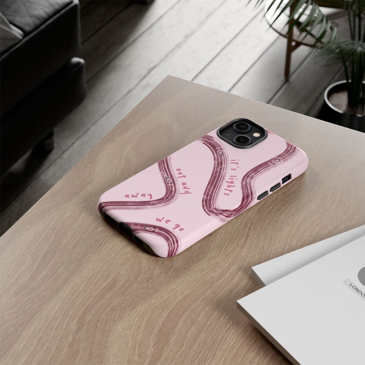 Pink Lights Out F1 Phone Case Design, Trendy F1 Gift, Formula 1 Gift, Cute F1 Phone Case, Unique Formula One Phone Case