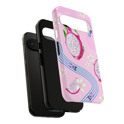 Pink F1 Alpine and Dragonfruit Phone Case, Trendy F1 Gift, Formula 1 Gift, Cute Fruit F1 Phone Case, Unique Phone Case