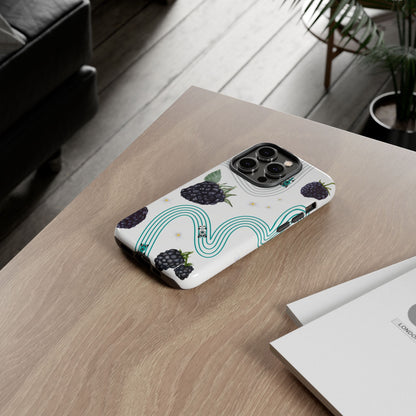 F1 Mercedes and Blackberries Phone Case , Trendy F1 Gift, Formula 1 Gift, Cute Fruit F1 Phone Case, Unique Phone Case