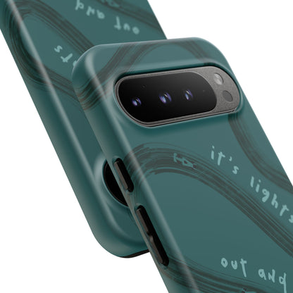 Teal Lights Out F1 Phone Case Design, Trendy F1 Gift, Formula 1 Gift, Cute F1 Phone Case, Unique Formula One Phone Case