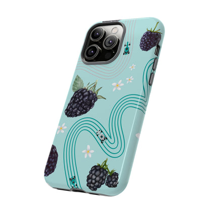 Teal F1 Mercedes and Blackberries Phone Case , Trendy F1 Gift, Formula 1 Gift, Cute Fruit F1 Phone Case, Unique Phone Case