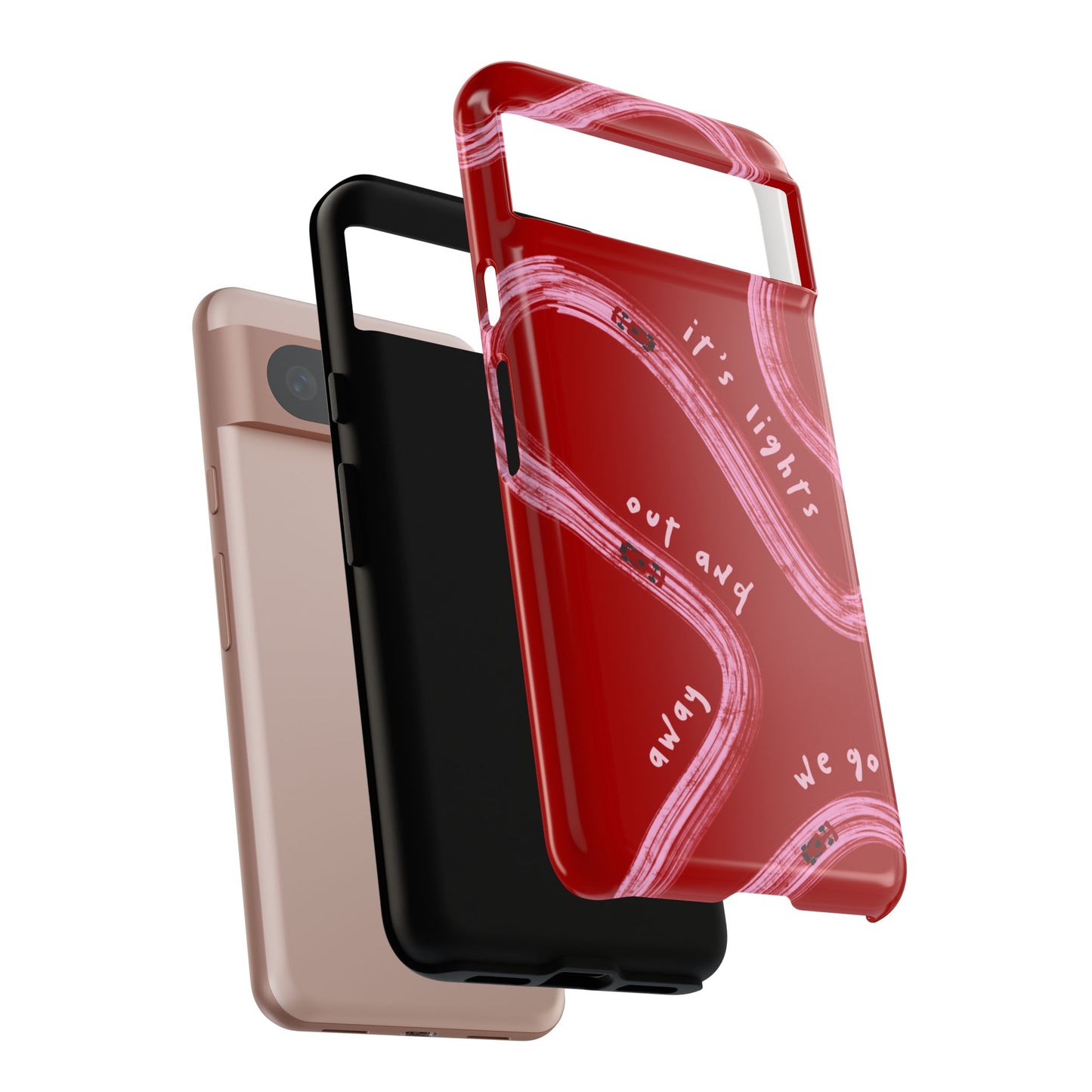 Red and Pink Lights Out F1 Phone Case Design, Trendy F1 Gift, Formula 1 Gift, Cute F1 Phone Case, Unique Formula One Phone Case