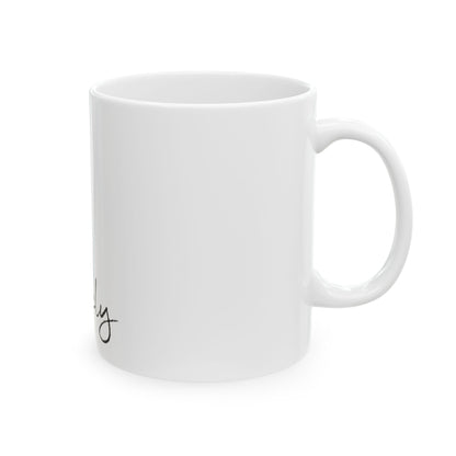 F1 Simply Lovely Mug, Minimalist Formula One Mug, Inspirational Ceramic Mug for Coffee Lovers