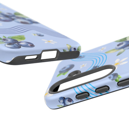 Blue F1 Williams and Blueberries Phone Case, Trendy F1 Gift, Formula 1 Gift, Cute Fruit F1 Phone Case, Unique Phone Case